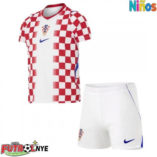 Camiseta Croacia Primera Equipación para niños Mundial 2026 manga corta (+ pantalones cortos)